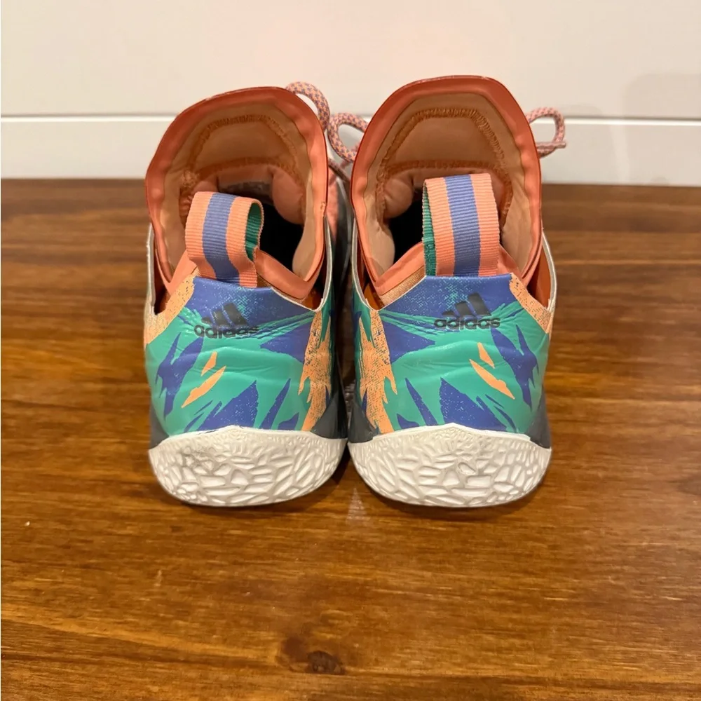 Adidas Harden Vol 2California Dreamin Basketball Shoes Orange Multicolor Size 7 - Picture 6 of 9